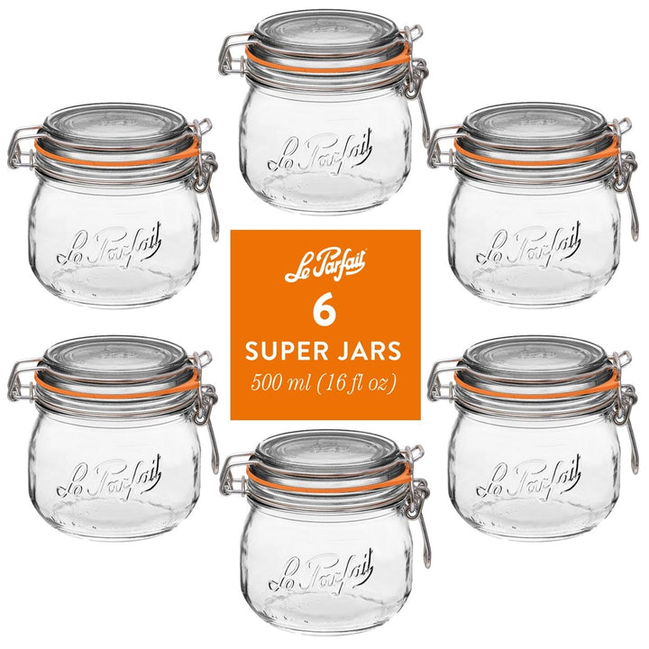 Le Parfait Super Jars with Clip‑Top Lids