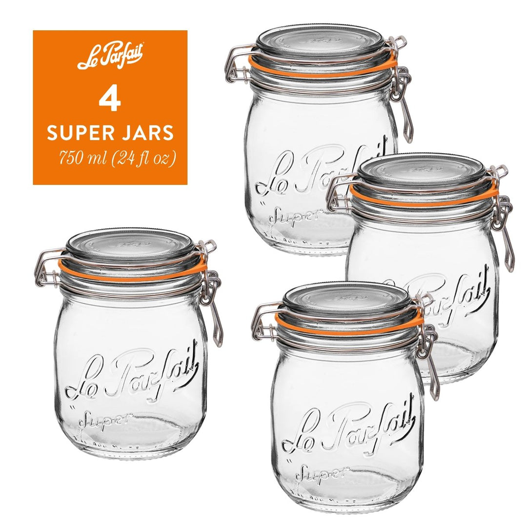 Le Parfait Super Jars with Clip‑Top Lids