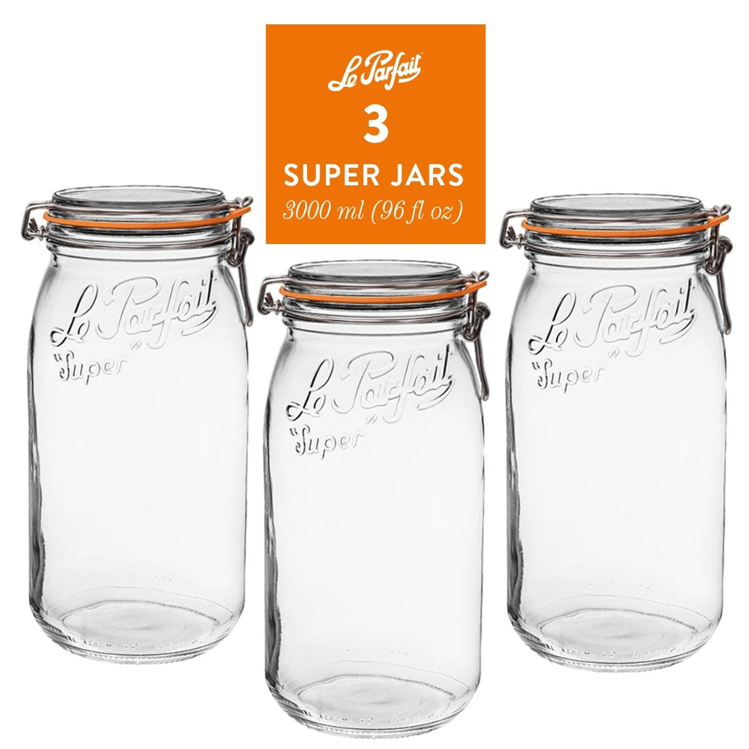 Le Parfait Super Jars with Clip‑Top Lids