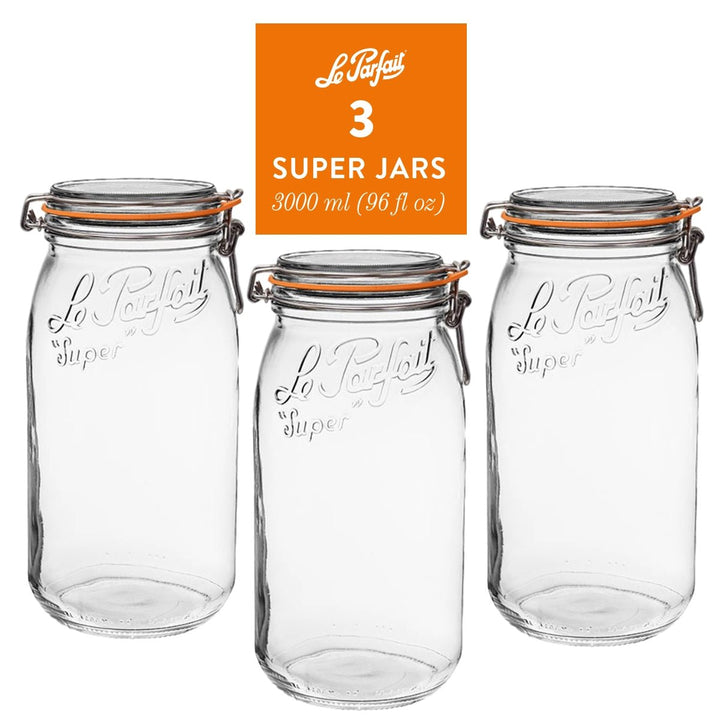 Le Parfait Super Jars with Clip‑Top Lids