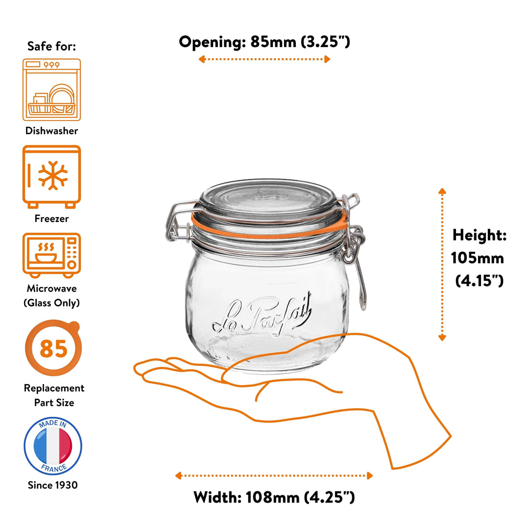 Le Parfait Super Jars with Clip‑Top Lids