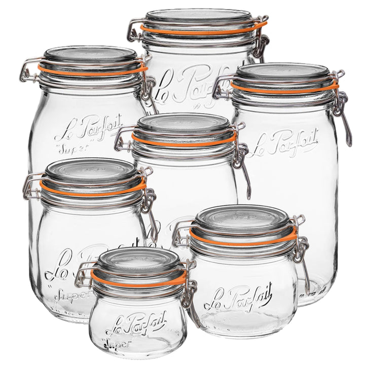 Le Parfait Super Jars with Clip‑Top Lids