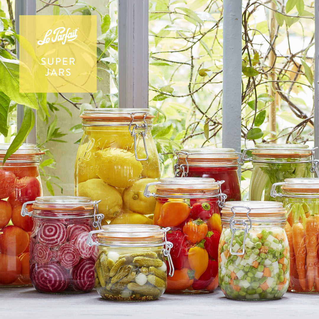 Le Parfait Super Jars with Clip‑Top Lids