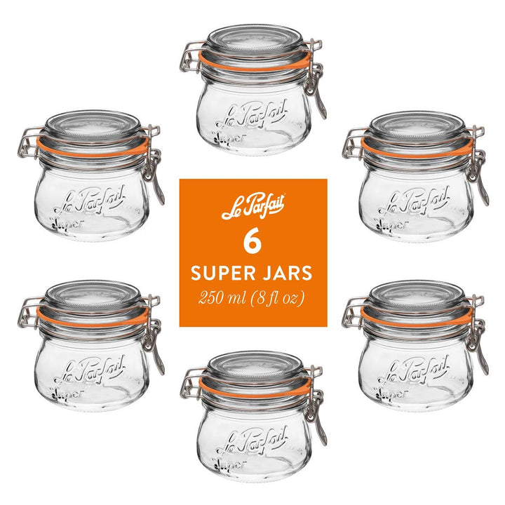 Le Parfait Super Jars with Clip‑Top Lids