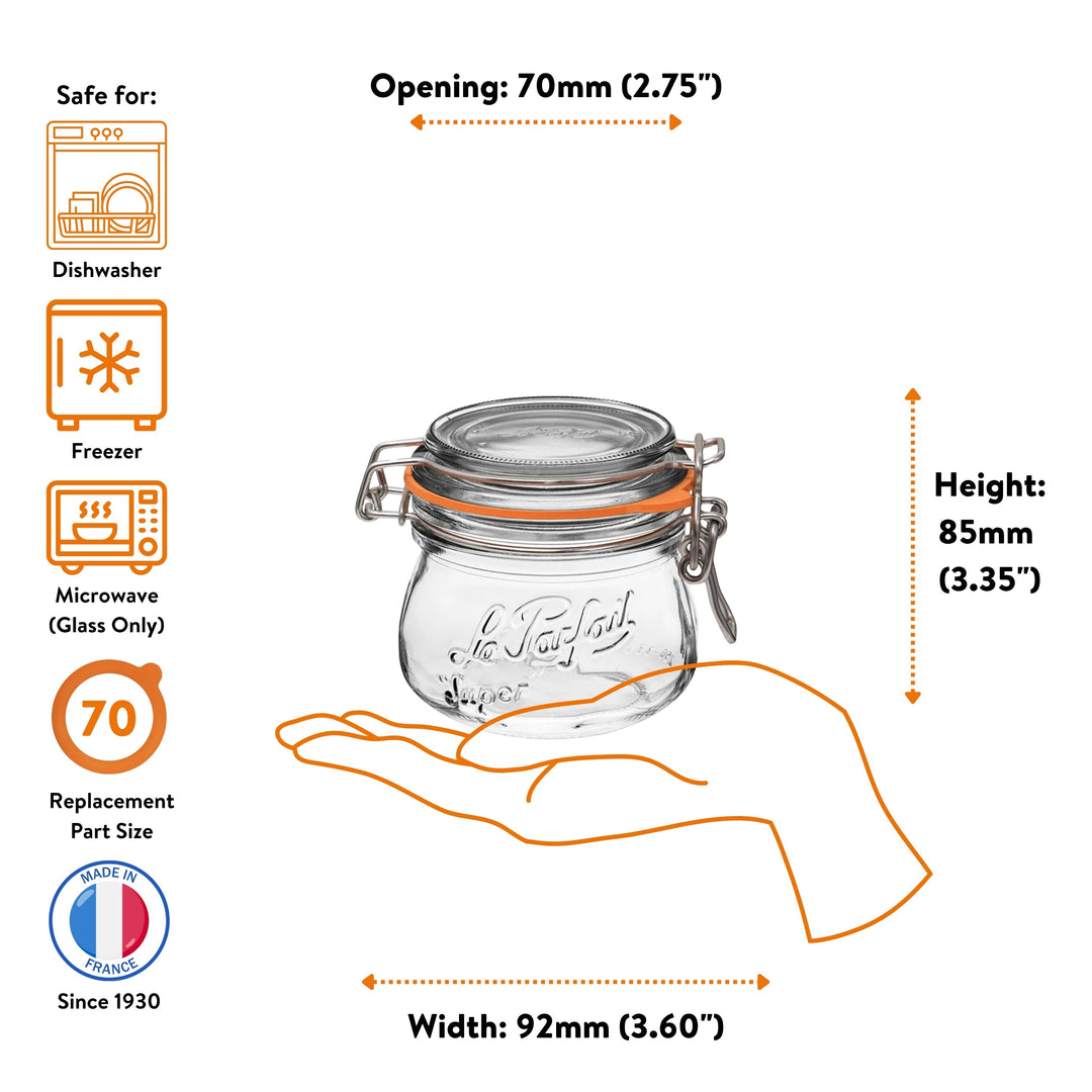 Le Parfait Super Jars with Clip‑Top Lids