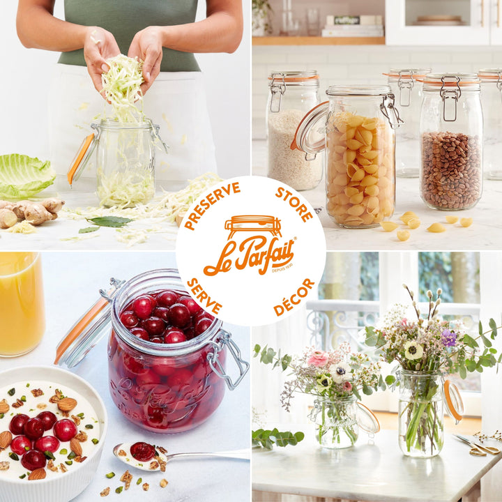Le Parfait Super Jars with Clip‑Top Lids