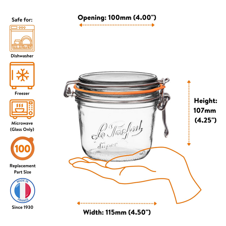 Le Parfait Straight‑Sided Super Jars