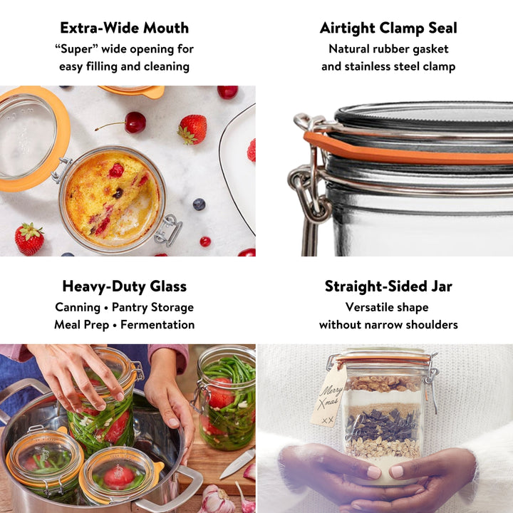 Le Parfait Straight‑Sided Super Jars