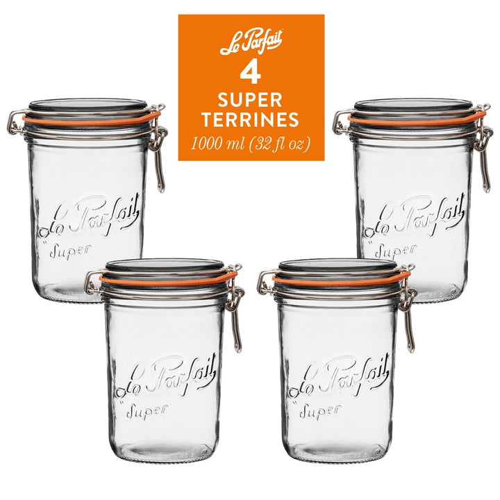 Le Parfait Straight‑Sided Super Jars