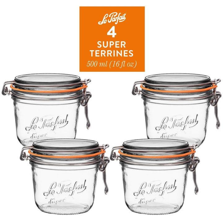 Le Parfait Straight‑Sided Super Jars
