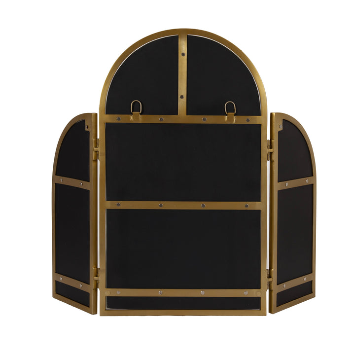 Amoli Tri-Fold Arch Metal Mirror