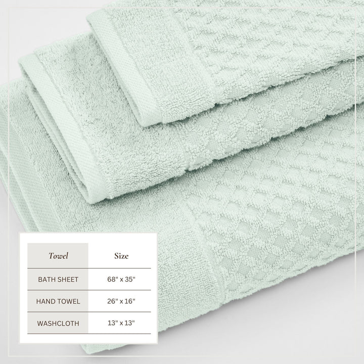 Cotton Diamond Waffle Weave Bath Towel Set - Grayson Collection