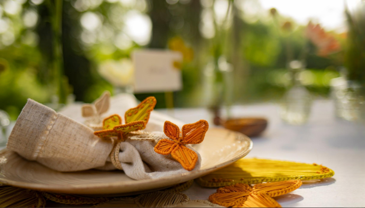 Butterfly Handwoven Iraca Palm Placemat