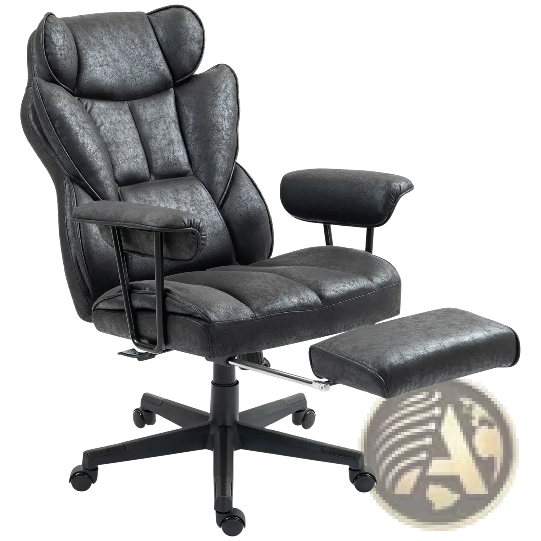 Massage Office Chair with Reclining Footrest 396lbs