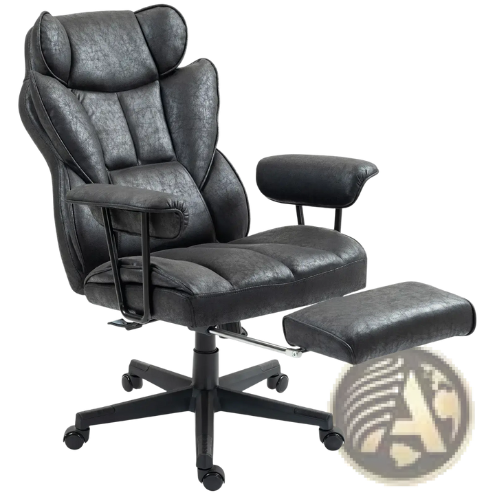 Massage Office Chair with Reclining Footrest 396lbs