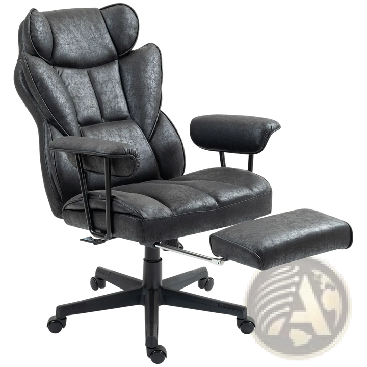 Massage Office Chair with Reclining Footrest 396lbs