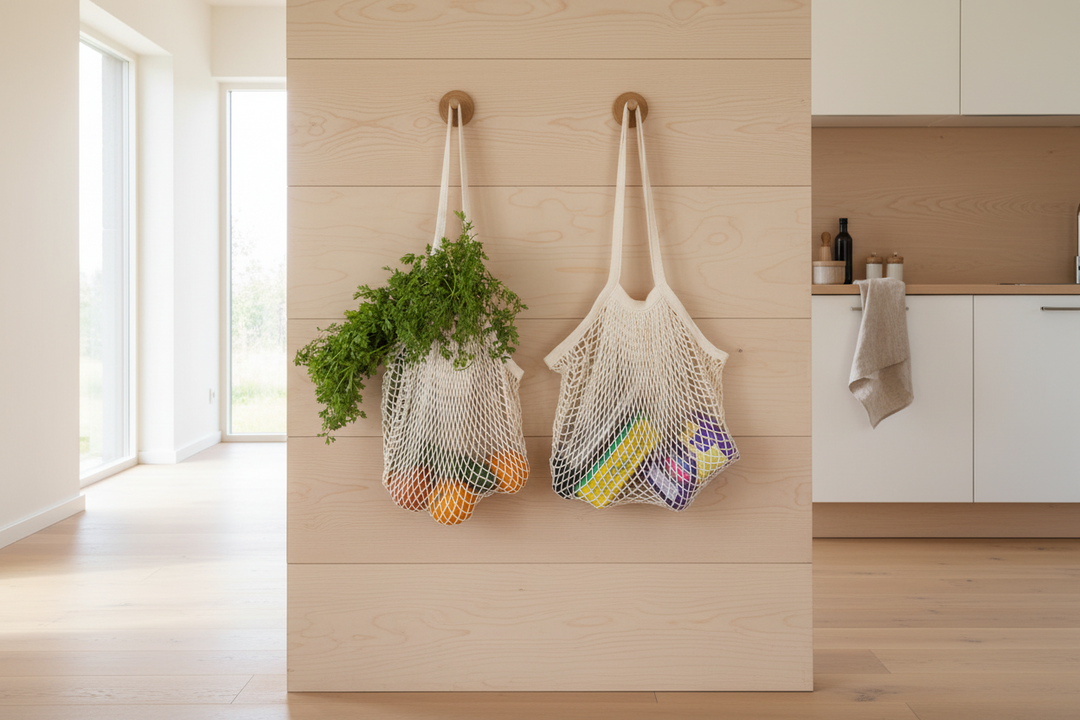 Reusable Organic Cotton Mesh Tote Bags (Sets of 1, 2 or 3)