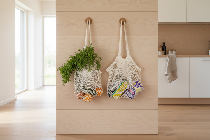 Reusable Organic Cotton Mesh Tote Bags (Sets of 1, 2 or 3)