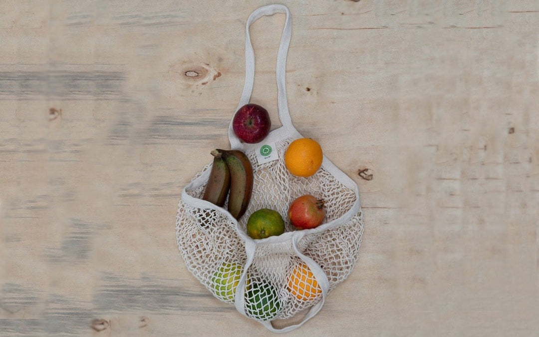 Reusable Organic Cotton Mesh Tote Bags (Sets of 1, 2 or 3)