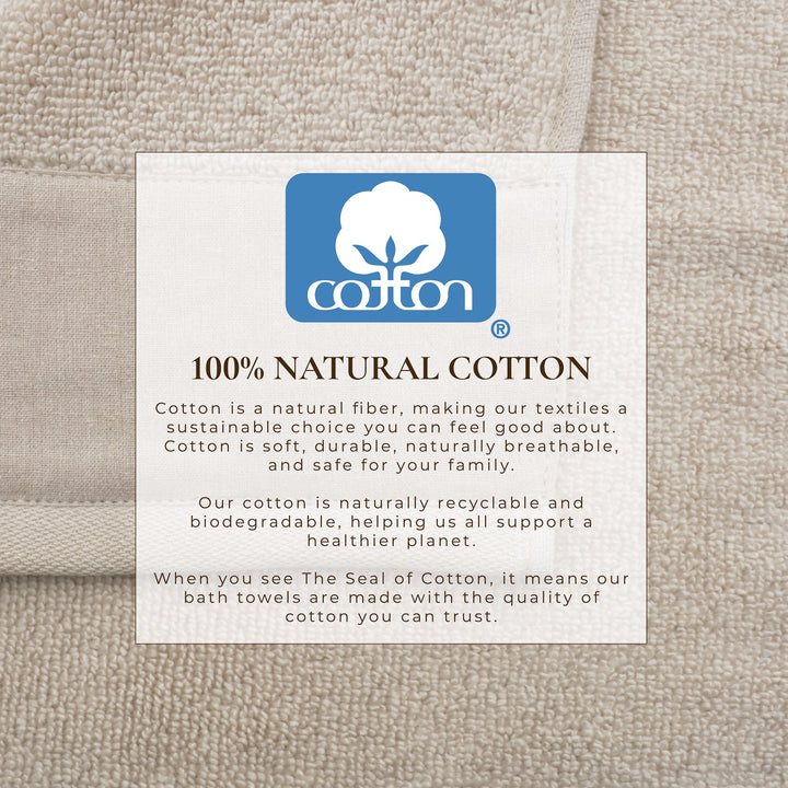 Cotton Linen-Like Border 6-Piece Towel Set - Priya Collection