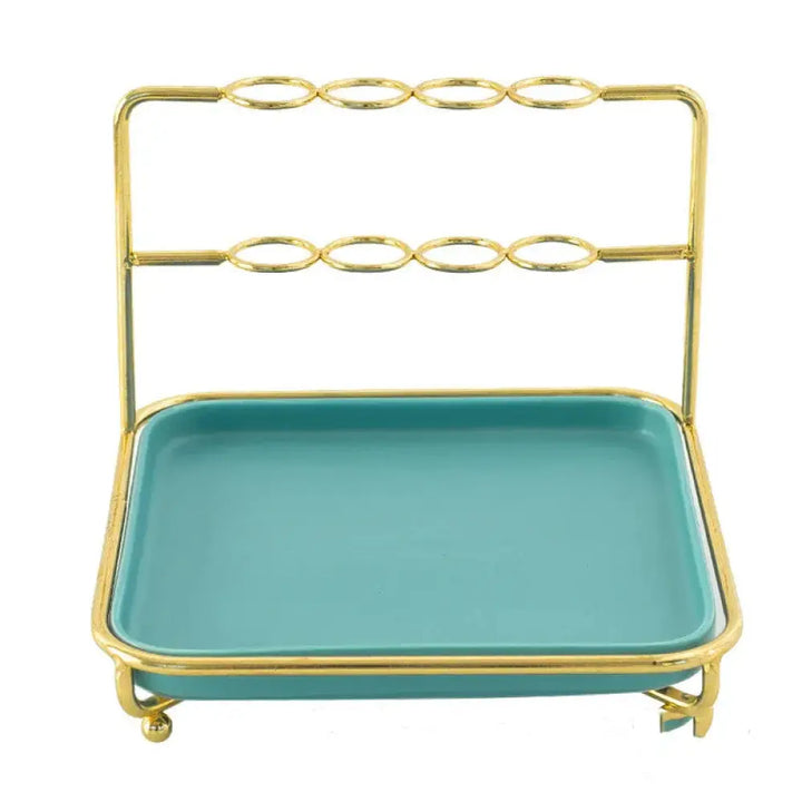 Modern Gold and Ceramic Vanity Cosmetics Organizer