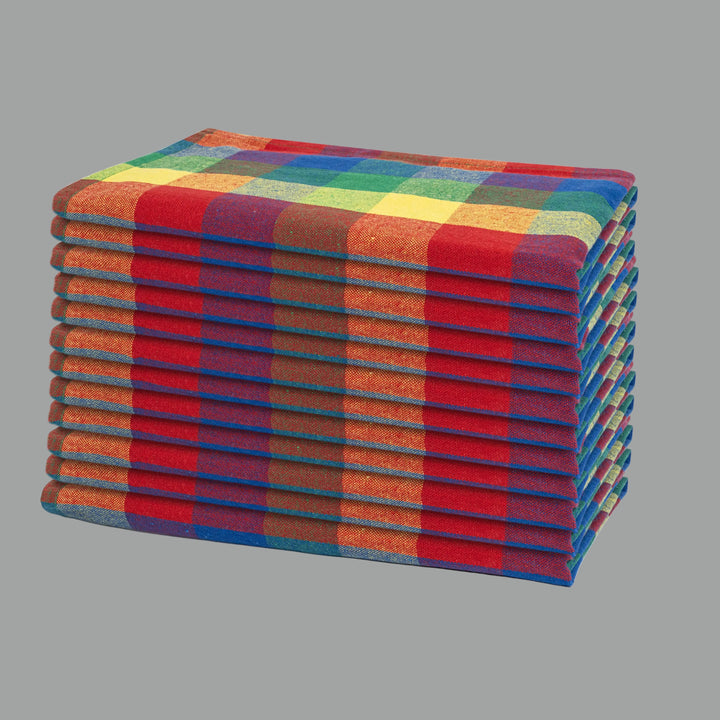 Plaid Dinner Napkins—100% Cotton (12 Pack)