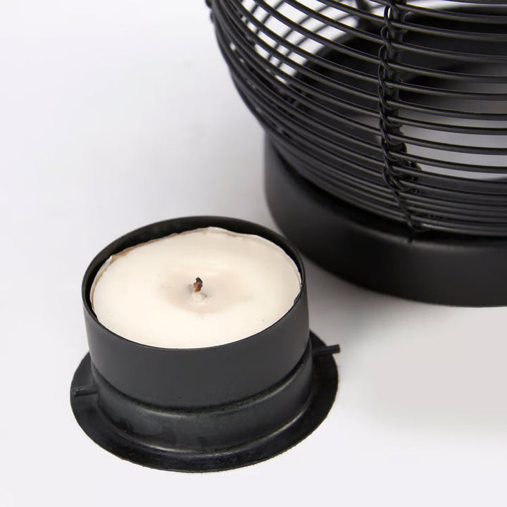 Enchanted Mushroom Wire Candle Holder – Rustic Metal Lantern