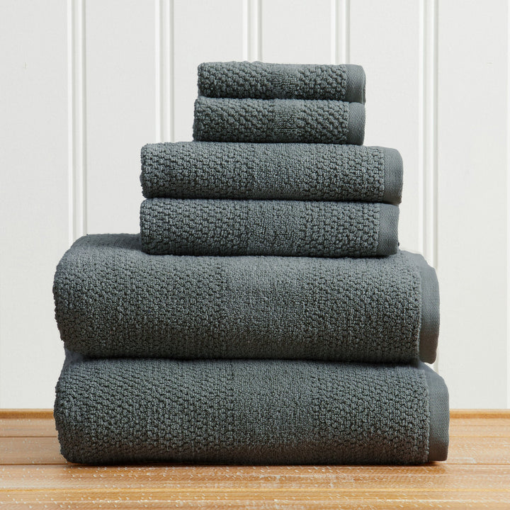 100% Cotton Woven Texture Bath Towel Set - Marbella Collection