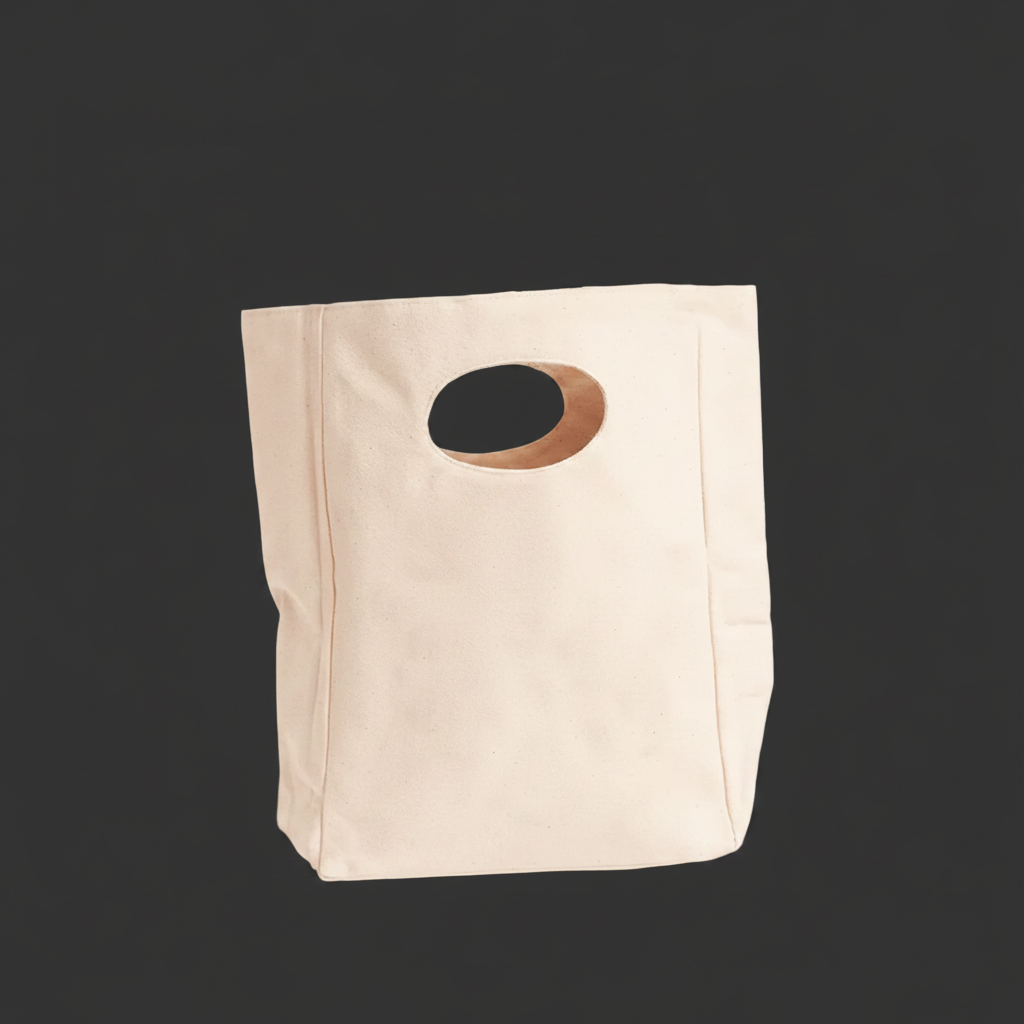 Reusable Organic Cotton Canvas Lunch Bag–Snap Closure