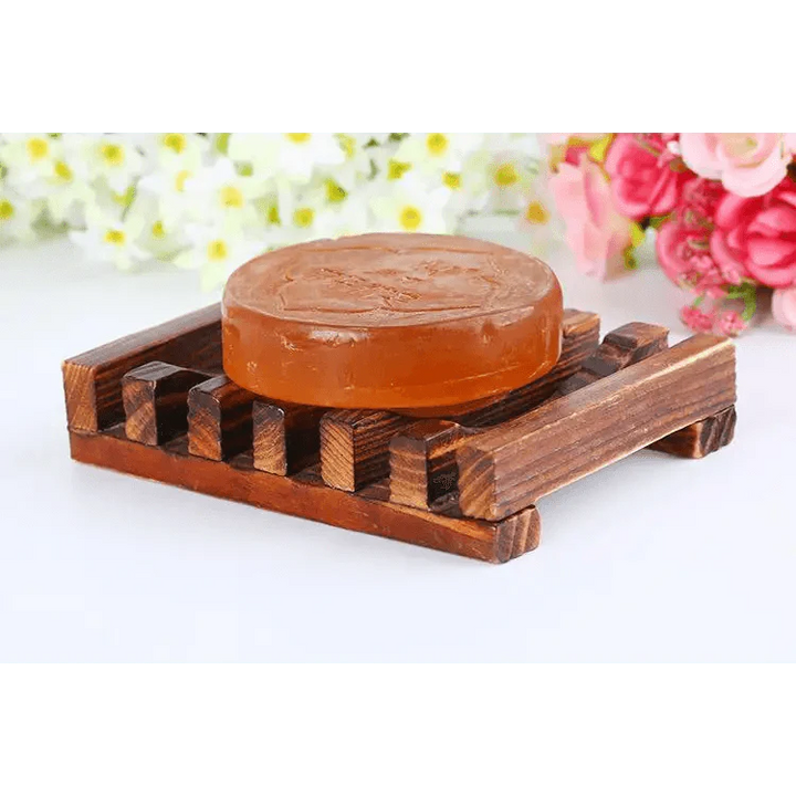 Natural Wooden Soap Dish Wood Soap Tray Holder Storage Soap Rack Plate Box Container For Bath Shower Plate Bathroom Wooden Soap Dish Soap Saver Holder Soap Tray for Bathroom Shower Rectangular Sink Drainer Hand Craft for Soap Sponges And More