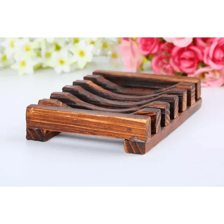 Natural Wooden Soap Dish Wood Soap Tray Holder Storage Soap Rack Plate Box Container For Bath Shower Plate Bathroom Wooden Soap Dish Soap Saver Holder Soap Tray for Bathroom Shower Rectangular Sink Drainer Hand Craft for Soap Sponges And More