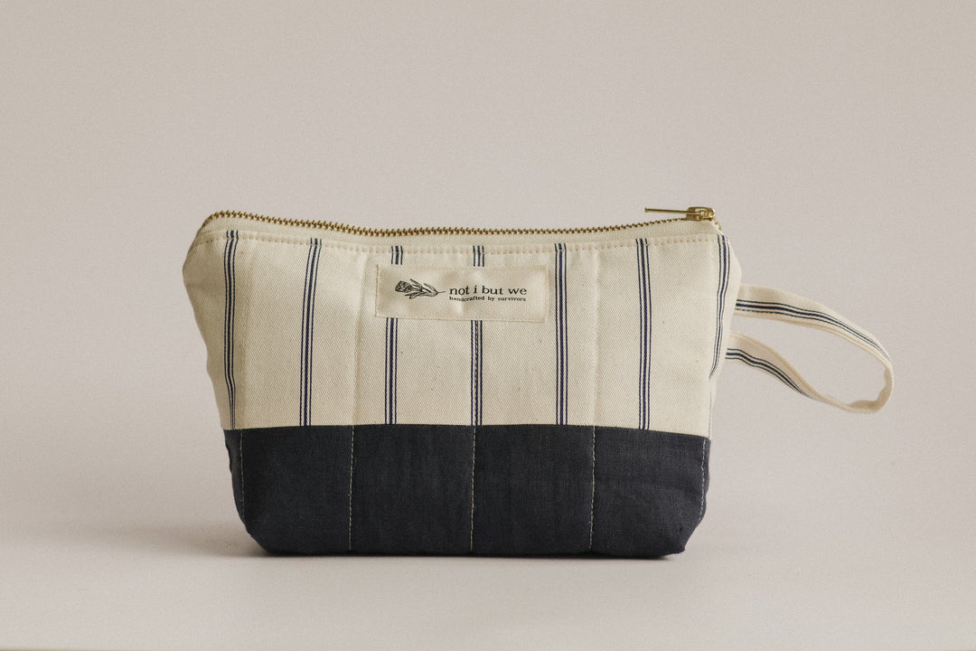 upcycled Patchwork Quilted Cosmetic Pouch
