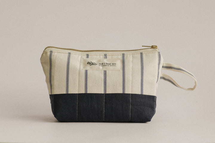 upcycled Patchwork Quilted Cosmetic Pouch
