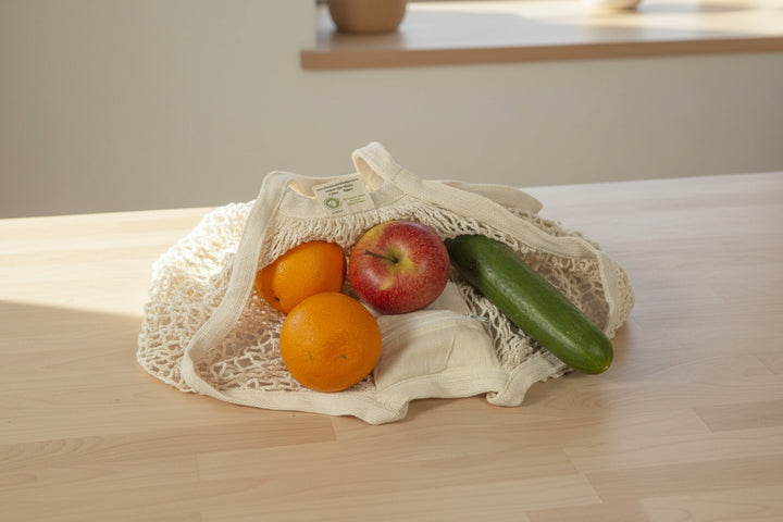 Reusable Organic Cotton Mesh Tote Bags (Sets of 1, 2 or 3)