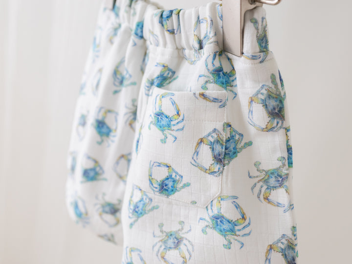 Catching Crabs Organic Muslin Shorts