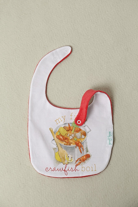 My First Crawfish Boil Organic Cotton Baby Bib