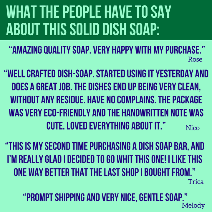 Solid Dish Soap Bar Non-Toxic, Unscented, Plastic-Free Dishwashing — , [material], Sweet ʻŌkole Soap