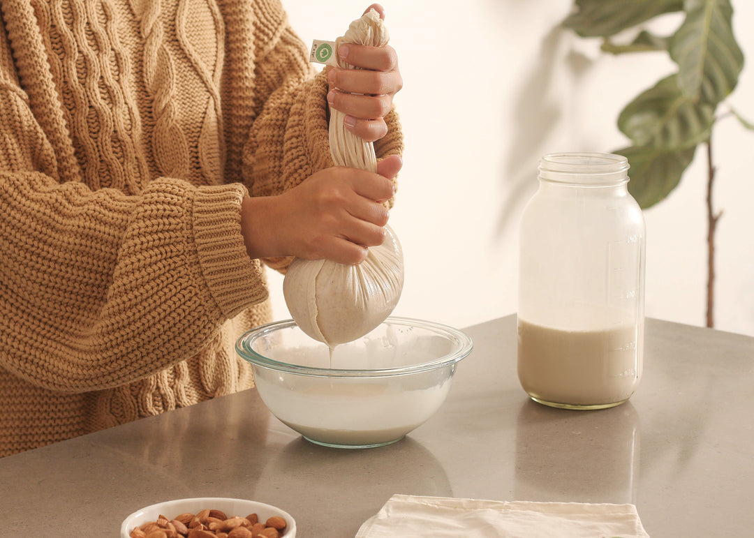 Organic Cotton Nut Milk & Straining Bags (Set of 4 Sizes0