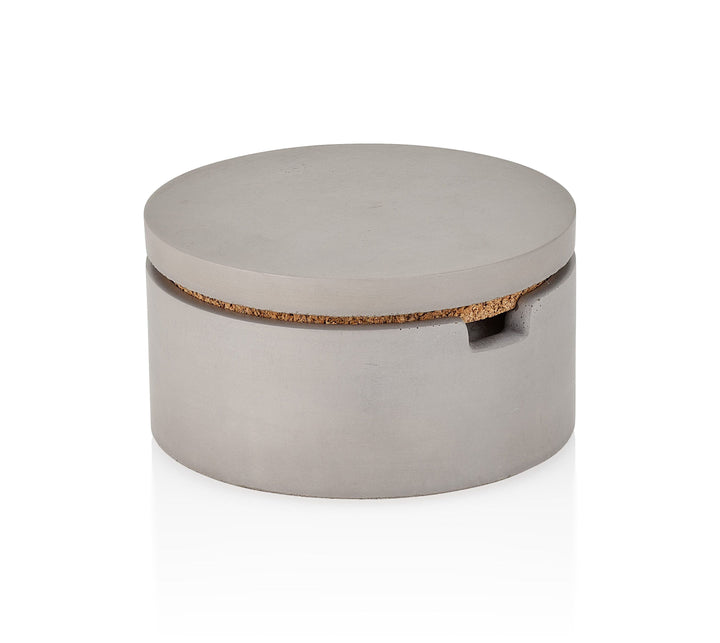 Concrete Salt Cellar with Spoon: Gray — Serveware, [material], Port Living Co.