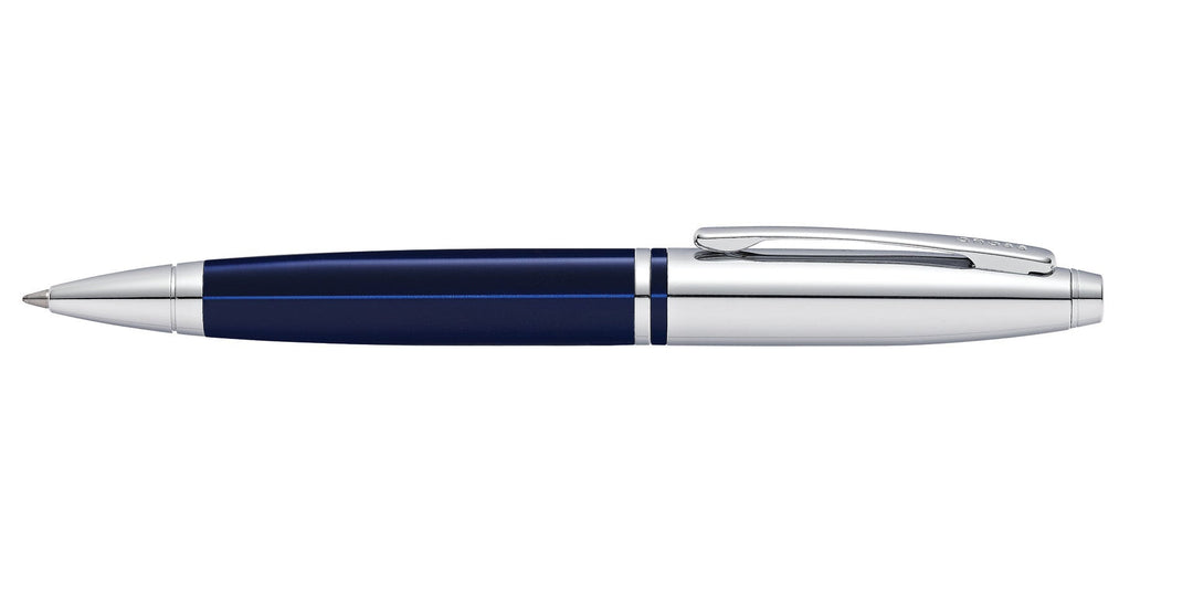 Calais™ Chrome & Blue Lacquer Ballpoint Pen
