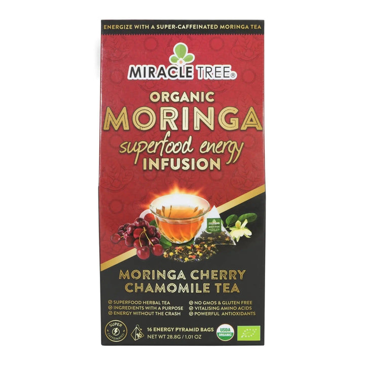 Miracle Tree Organic Moringa superfood energy infusion tea box