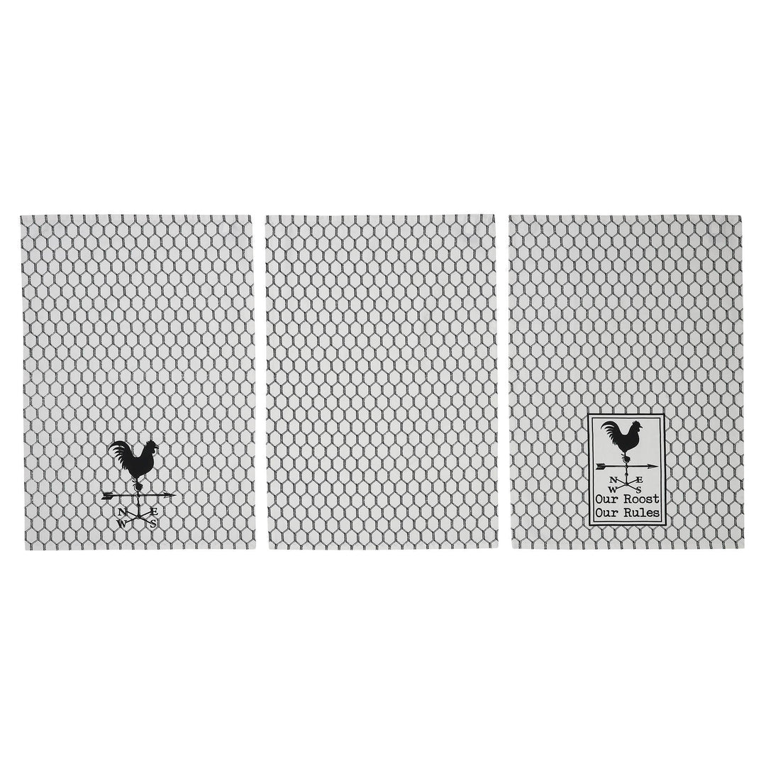 Our Roost Our Rules Farmhouse Tea Towel Set - Set of 3