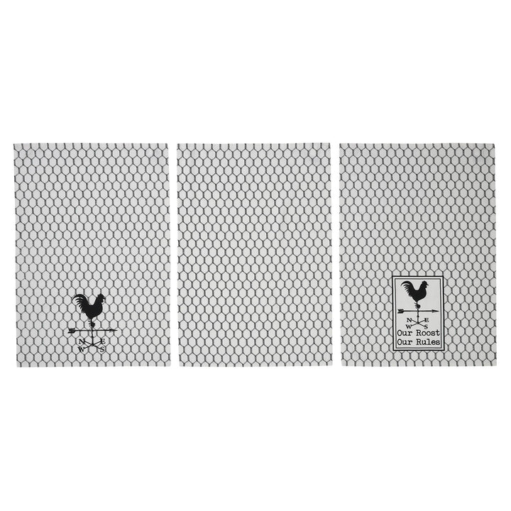 Our Roost Our Rules Farmhouse Tea Towel Set - Set of 3