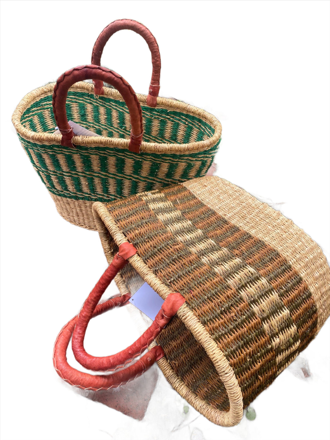 Handwoven Ghanaian Basket Shopper