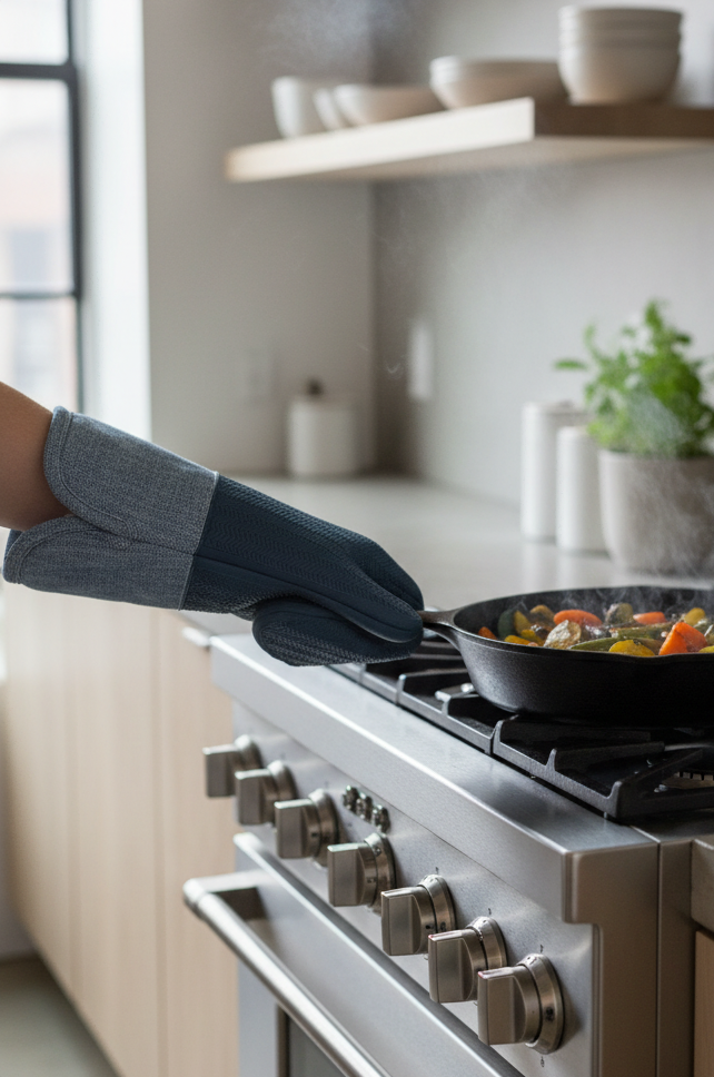 KAF Home Silicone & Terry Oven Mitt