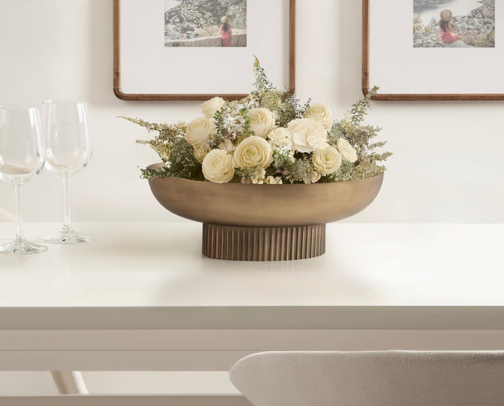 Rooks Ribbed Metal Bowl