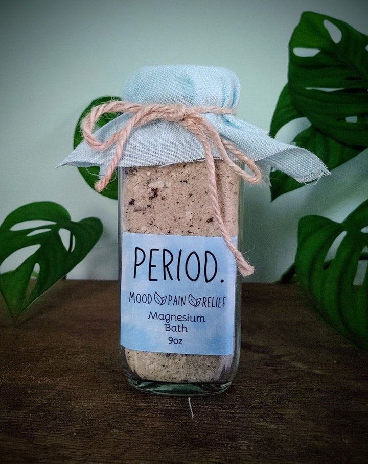 Magnesium bath soak bottle with &