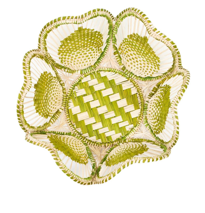 Floral Handwoven Iraca Bread Basket — Basket, [material], MacondoForever