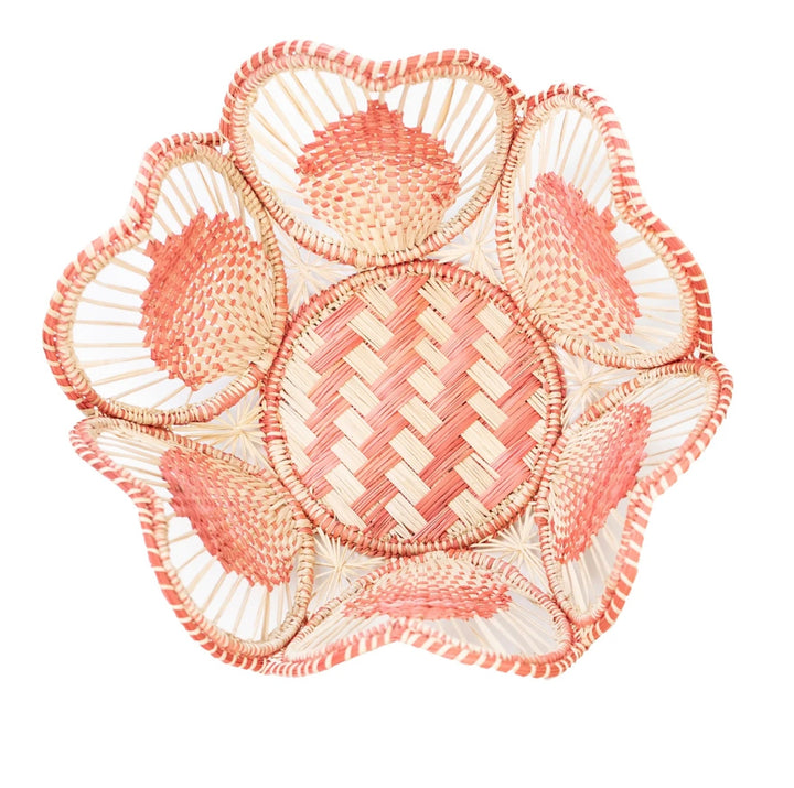 Floral Handwoven Iraca Bread Basket