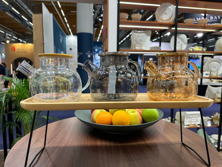Smoky Grey Thermo Glass Teapot 54 Fl Oz | High temperature and shock resistant